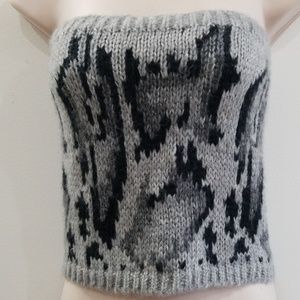 Gap women's knit gray and black tube top